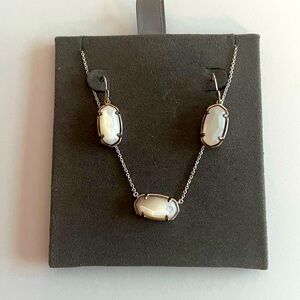 Demi Fine Elisa Necklace and Demi Fine Elle Drop Earrings Bundle SS Ivory